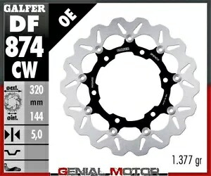 Galfer フロント ブレーキ ディスク ウェーブ フローティング コンプリート トライアンフ スラクストン 865 EFI 2008 Galfer Front Brake Disc WAVE FLOATING COMPLETE TRIUMPH THRUXTON 865 EFI 2008 【並行輸入品】｜カスタムパーツ WORLD倉庫
