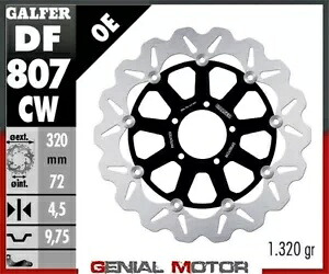 Galfer フロント ブレーキ ディスク ウェーブ フローティング コンプリート 320x4,5mm ドゥカティ モンスター 937 2021 Galfer Front Brake Disc WAVE FLOATING COMPLETE 320x4,5mm DUCATI MONSTER 937 2021 【並行輸入品】｜カスタムパーツ WORLD倉庫