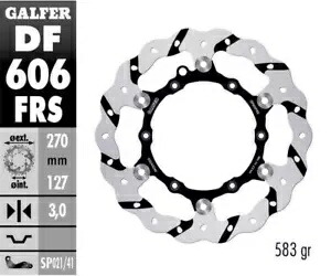 Galfer ブレーキディスク フロント ウェーブ フローティング オーバーサイズ グロ 270 ktm 400 exc 2004- Galfer brake disc front wave floating oversize gro 270 ktm 400 exc 2004- 【並行輸入品】