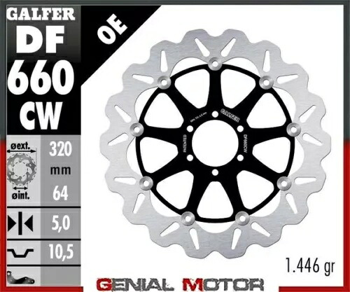 Galfer フロント ブレーキ ディスク ウェーブ フローティング コンプリート(C.ALU)320x5mm APRILIA RS 660 2021 Galfer Front Brake Disc WAVE FLOATING COMPLETE(C.ALU)320x5mm APRILIA RS 660 2021 【並行輸入品】｜カスタムパーツ WORLD倉庫