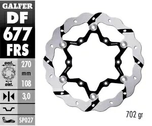 Galfer ブレーキディスク フロント ウェーブ フローティング オーバーシ グロ 270 ガス ガス MC 125 2001 2020- Galfer brake disc front wave floating oversi gro 270 gas gas mc 125 2001 2020- 【並行輸入品】