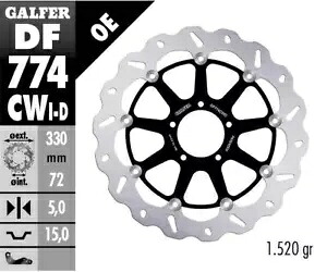 Galfer フロント ブレーキ ディスク ウェーブ フロート CPT R 330x ドゥカティ ムルティストラーダ V4 PP 2022 2024 Galfer Front Brake Disc WAVE FLOAT CPT R 330x DUCATI MULTISTRADA V4 PP 2022 2024 【並行輸入品】