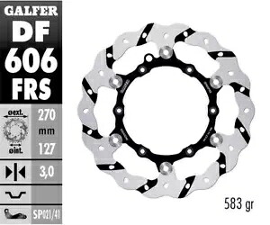 Galfer ブレーキディスク フロント ウェーブ フローティング オーバーサイズ グロ 270 フサバーグ 300 テ 2011- Galfer brake disc front wave floating oversize gro 270 husaberg 300 te 2011- 【並行輸入品】