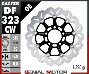 Galfer フロント ブレーキディスク ウェーブ フロート フル 310x5mm スズキ DL 1000 V-STROM DER 01-13 Galfer Front BrakeDisc WAVE FLOAT FULL 310x5mm SUZUKI DL 1000 V-STROM DER 01-13 【並行輸入品】|カスタムパーツ WORLD倉庫