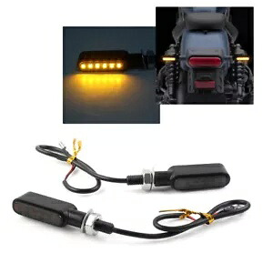 カフェレーサーボバー LED ミニターンシグナルアンバーライトランニングウインカースモークに適合 FITS Cafe Racer Bobber LED Mini Turn Signal Amber Light Running Blinker Smoke 【並行輸入品】