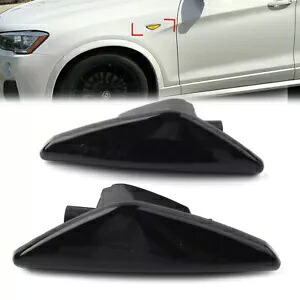 ダイナミック LED ブラックサイドマーカーターンシグナルライト BMW F25 E70 E71 X3 E72 X5 X6 Dynamic LED Black Side Marker Turn Signal Light For BMW F25 E70 E71 X3 E72 X5 X6 【並行輸入品】