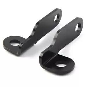 2x オートバイフォーククランプターンシグナルライトマウントブラケットホルダーハーレー用ブラック 2x Motorcycle Fork Clamp Turn Signal Light Mount Bracket Holder for Harley Black 【並行輸入品】