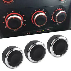 マツダ 3 M3 2004-2009 3x エアコン A/C パネルコントロールスイッチノブカバー For Mazda 3 M3 2004-2009 3x Air Condition A/C Panel Control Switch Knob Cover 【並行輸入品】
