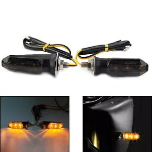 2X ユニバーサル LED ターンシグナルインジケーターアンバーウインカーライトランプスモーク 2X Universal LED Turn Signal Indicator Amber Blinker Light Lamp Smoke 【並行輸入品】