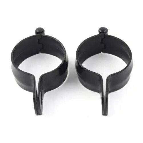 2 個オートバイフロントフォーククランプターンシグナルライトマウントブラケットホルダーブラック 2Pcs Motorcycle Front Fork Clamp Turn Signal Light Mount Bracket Holder Black 【並行輸入品】