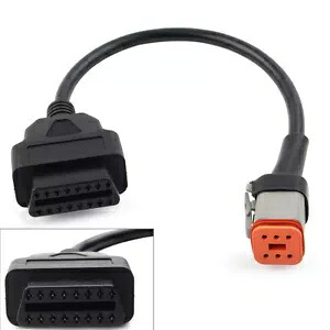 6ピン - OBD2 診断スキャナー アダプター ケーブル ハーレーダビッドソン 16ピン - 6ピン用 6Pin to OBD2 Diagnostic Scanner Adapter Cable For Harley Davidson 16Pin to 6Pin 【並行輸入品】