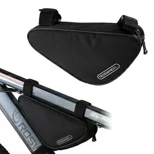 ブラック Roswheel トライアングル サイクリング自転車フロント チューブ フレーム バッグ マウンテン バイク バッグ Black Roswheel Triangle Cycling Bicycle Front Tube Frame Bag Mountain Bike Bag 【並行輸入品】