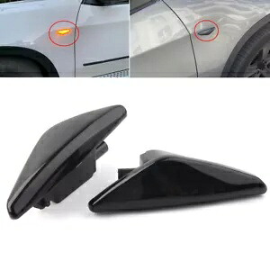 ダイナミック LED サイドマーカーターンシグナルライトブラック BMW F25 E70 E71 X3 E72 X5 X6 Dynamic LED Side Marker Turn Signal Light Black For BMW F25 E70 E71 X3 E72 X5 X6 【並行輸入品】