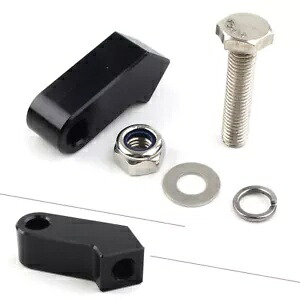 ハーレーカスタムヘッドランプマウント用ブラックヘッドライトマウンティングブロックブラケット Black Headlight Mounting Block Bracket for Harley Custom Head Lamp Mount 【並行輸入品】