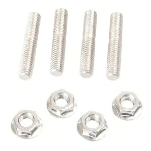 4x 排気ポートスタッド ナット付き ハーレー スポーツスター スーパー ツーリング エレクトラグライドに適合 4x Exhaust Port Studs with Nuts Fit Harley Sportster Super Touring Electra Glide 【並行輸入品】