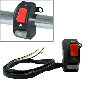 12V 7/8インチオートバイハンドルバーヘッドライトフォグライトホーンオンオフスタートキルスイッチ 12V 7/8\\\