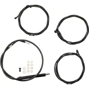 LA チョッパーズ ハンドルバー ケーブル/ブレーキ ライン キット - 15 インチ - 17 インチ - ミッドナイト LA-8056KT-16M LA Choppers Handlebar Cable/Brake Line Kit - 15\