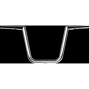 LA チョッパーズ ハンドルバー - ツイン ピークス - 12 インチ - クローム LA-7366-12 LA Choppers Handlebar - Twin Peaks - 12\