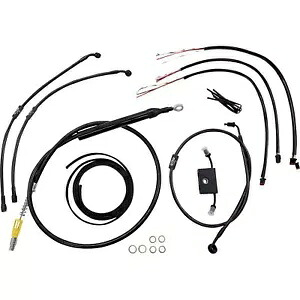 ケーブルキット - コンプリート - 19 インチ エイプ ハンガー ハンドルバー - ミッドナイト LA-8157KT2-19M Cable Kit - Complete - 19\