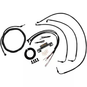 LA チョッパーズ ミッドナイト 13 インチ ケーブル キット '17+ FL 用 ABS なし LA-8055KT2-13M LA Choppers Midnight 13" Cable Kit for '17+ FL without ABS LA-8055KT2-13M 【並行輸入品】|カスタムパーツ WORLD倉庫