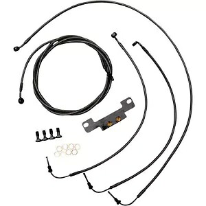 LA チョッパーズ ハンドルバー ケーブル/ブレーキ ライン キット - ミッドナイト LA-8058KT-08M LA Choppers Handlebar Cable/Brake Line Kit - Midnight LA-8058KT-08M 【並行輸入品】｜カスタムパーツ WORLD倉庫