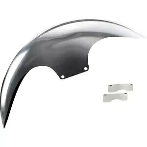 カフェ フロント フェンダー - 21 インチ - ハーレーダビッドソン用クローム アダプター CAFE-21-14L-C Cafe Front Fender - 21" - Chrome Adapters for Harley-Davidson CAFE-21-14L-C 【並行輸入品】|カスタムパーツ WORLD倉庫