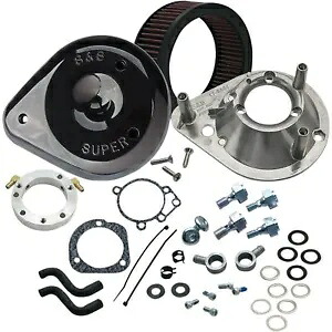 S&Sサイクル エアクリーナー ツインカム ティアドロップ グロスブラック 170-0181A S&S Cycle Air Cleaner Twin Cam Tear Drop Gloss Black 170-0181A 【並行輸入品】｜カスタムパーツ WORLD倉庫