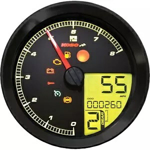 Koso スピードメーター/タコメーター ブラックベゼル LCD 色変更ディスプレイ BA051231 Koso Speedometer/Tachometer Black Bezel LCD Color Change Display BA051231 【並行輸入品】 73,810円