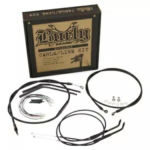 BURLY ブランド ケーブルおよびブレーキラインキット - 12 インチ T バー - ブラック B30-1217 BURLY BRAND CABLE AND BRAKE LINE KIT - 12" T-BAR - BLACK B30-1217 【並行輸入品】｜カスタムパーツ WORLD倉庫