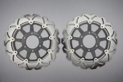 ウェーブ フローティング フロント ブレーキ ディスク 320mm ペア トライアンフ スプリント ST 955 T695 1998-04 Pair of Wave Floating Front Brake Discs 320mm TRIUMPH SPRINT ST 955 T695 1998-04 【並行輸入品】