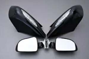 ブラック バックミラー + クリア ウインカー ホンダ ST 1300 パン ヨーロッパ 2002-2007 Black Rear View Mirrors +Clear Turn Signals HONDA ST 1300 PAN EUROPEAN 2002-2007 【並行輸入品】