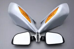グレー バックミラー + オレンジ ウインカー ホンダ ST 1300 パン ヨーロッパ 2002-2007 Grey RearView Mirrors + Orange Turn Signals HONDA ST 1300 PAN EUROPEAN 2002-2007 【並行輸入品】