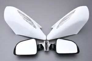 ホワイト バックミラー + クリア ウインカー ホンダ ST 1300 パン ヨーロッパ 2002-2007 White Rear View Mirrors +Clear Turn Signals HONDA ST 1300 PAN EUROPEAN 2002-2007 【並行輸入品】