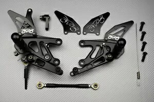 ブラック レーシング 調節可能なリアセット フットレスト アプリリア RSV4 1000 RSV 4 RK 2013-2014 Black Racing Adjustable Rearsets Footrest APRILIA RSV4 1000 RSV 4 RK 2013-2014 【並行輸入品】