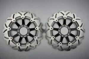ウェーブ フローティング フロント ブレーキ ディスク 300mm のペア スズキ GSXR 750 GSX-R 1986-1987 Pair of Wave Floating Front Brake Discs 300mm SUZUKI GSXR 750 GSX-R 1986-1987 【並行輸入品】