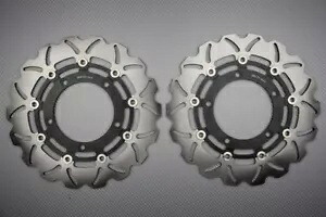 ウェーブ フローティング フロント ブレーキ ディスク 310mm のペア スズキ GSXF 650 GSX-F 2008-2016 Pair of Wave Floating Front Brake Discs 310mm SUZUKI GSXF 650 GSX-F 2008-2016 【並行輸入品】