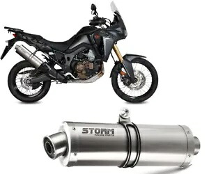 Exhaust Storm by Mivv マフラー オーバル スチール ホンダ 1000 L アフリカツイン 2016 - 2019 Exhaust Storm by Mivv Muffler Oval Steel Honda 1000 L Africa Twin 2016 - 2019 【並行輸入品】｜カスタムパーツ WORLD倉庫