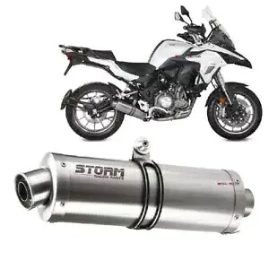 Exhaust Storm by Mivv マフラー オーバルスチール Benelli Trk 502 2017 - 2023用 Exhaust Storm by Mivv Muffler Oval Steel for Benelli Trk 502 2017 - 2023 【並行輸入品】｜カスタムパーツ WORLD倉庫
