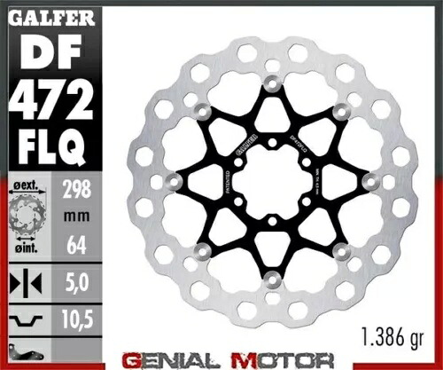 Galfer フロント ブレーキ ディスク キュービック フローティング(スチール)300x5mm ヤマハ XJR 400 R 1997-2000 Galfer Front Brake Disc CUBIQ FLOATING(STEEL)300x5mm YAMAHA XJR 400 R 1997-2000 【並行輸入品】｜カスタムパーツ WORLD倉庫