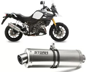 排気ストーム by Mivv マフラー オーバルスチール スズキ DL V-strom 1000 2014 - 2016用 Exhaust Storm by Mivv Muffler Oval Steel for Suzuki Dl V-strom 1000 2014 - 2016 【並行輸入品】｜カスタムパーツ WORLD倉庫