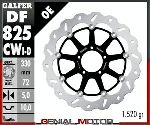 Galfer フロント左ブレーキ ディスクウェーブ フロートフル 330x5 DUCATI MONSTER1200S ブラック 17-21 Galfer Front Left Brake DiscWAVE FLOATFull 330x5 DUCATI MONSTER1200S BLACK 17-21 【並行輸入品】｜カスタムパーツ WORLD倉庫
