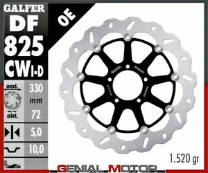 Galfer フロント右ブレーキディスク WAVE FLOAT Full330x5DUCATI MONSTER1200S BLACK17-21 Galfer Front Right Brake Disc WAVE FLOAT Full330x5DUCATI MONSTER1200S BLACK17-21 【並行輸入品】｜カスタムパーツ WORLD倉庫
