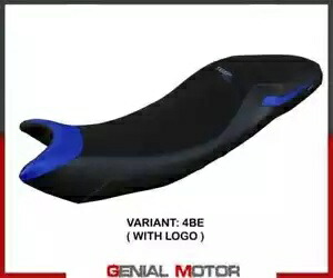 シートサドルカバー デリーブルーBE＋ロゴ T.I.トライアンフタイガー 660 2021 - 2023 Seat saddle cover Derry Blue BE + logo T.I. for Triumph Tiger 660 2021 - 2023 【並行輸入品】