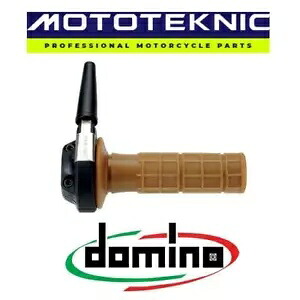 Domino Ghepard CZ バイクに適合するグリップ付きシングル ケーブル スロットル Domino Ghepard Single Cable Throttle with Grips to fit CZ Bikes 【並行輸入品】
