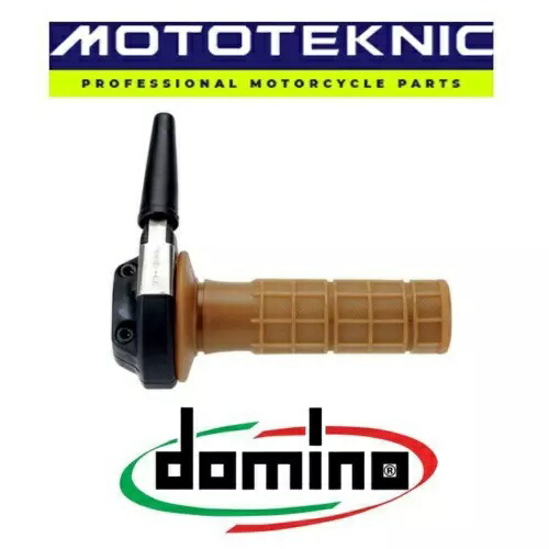 Domino Ghepard Jawa バイクに適合するグリップ付きシングル ケーブル スロットル Domino Ghepard Single Cable Throttle with Grips to fit Jawa Bikes 【並行輸入品】