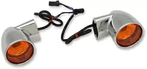 ドラッグ スペシャリティーズ ブレットスタイル ウインカー クローム リア #2020-1378 Drag Specialties Bullet-Style Turn Signals Chrome Rear #2020-1378 【並行輸入品】