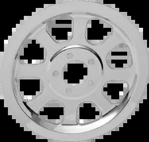 ドラッグ スペシャリティーズ クロム アウター リア プーリー インサート #1201-0518 Drag Specialties Chrome Outer Rear Pulley Insert #1201-0518 【並行輸入品】
