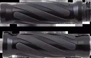 ドラッグスペシャリティーズ ツイストグリップ マットブラック #0630-2689 Drag Specialties Twisted Grips Matte Black #0630-2689 【並行輸入品】