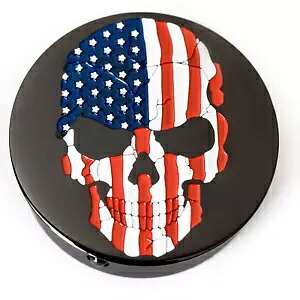 FIGURATI DESIGNS スイングアームカバー レッド/ホワイト/ブルー フラッグスカル #FD25-AFSKULL-BK FIGURATI DESIGNS Swing Arm Covers Red/White/Blue Flag Skul #FD25-AFSKULL-BK 【並行輸入品】
