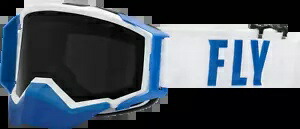 フライ レーシング ゾーン プロ スノー ゴーグル ホワイト/ブルー、偏光スモークレンズ付き Fly Racing Zone Pro Snow Goggle WHT/BLUE W/ POLARIZED SMOKE LENS 【並行輸入品】
